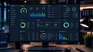 Technical SEO audit dashboard