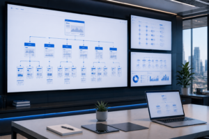 Website navigation hierarchy connecting homepage, categories, and internal pages.