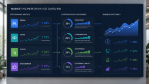 Comparison of reach views clicks and engagement in digital marketing performance analysis