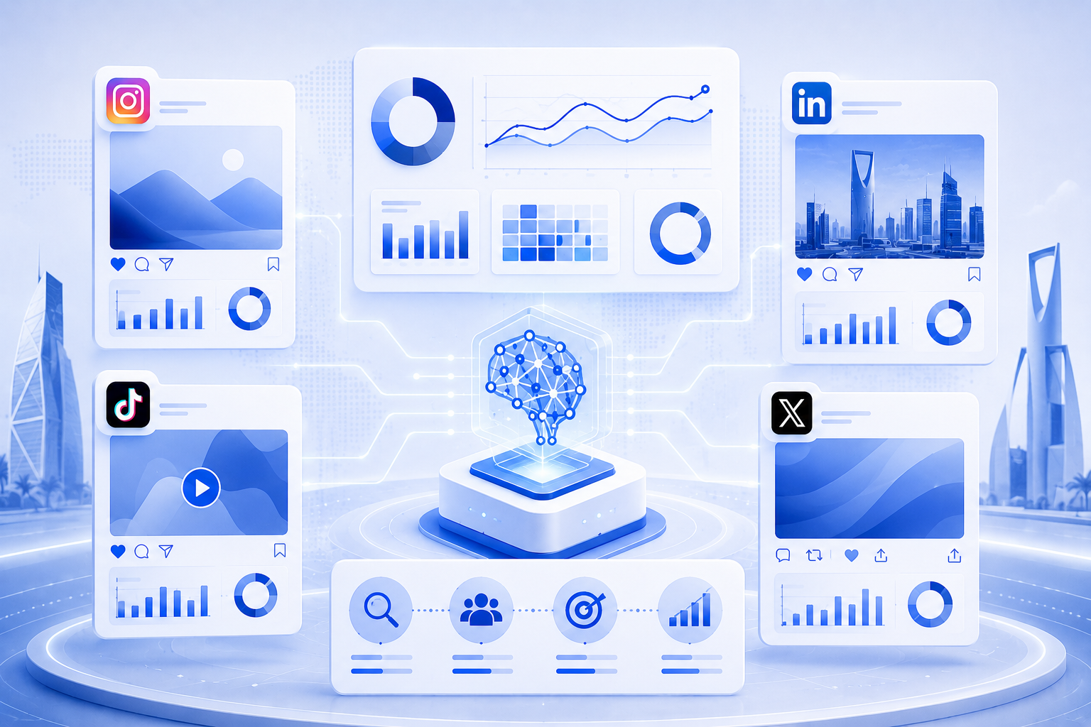 Social media algorithms influencing content reach and engagement.