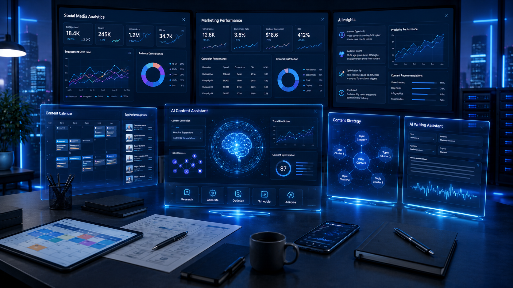 Human and AI marketing strategy for social media management
