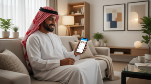 Saudi man shopping online